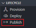 Screenshot shows the Publish option highlighted.
